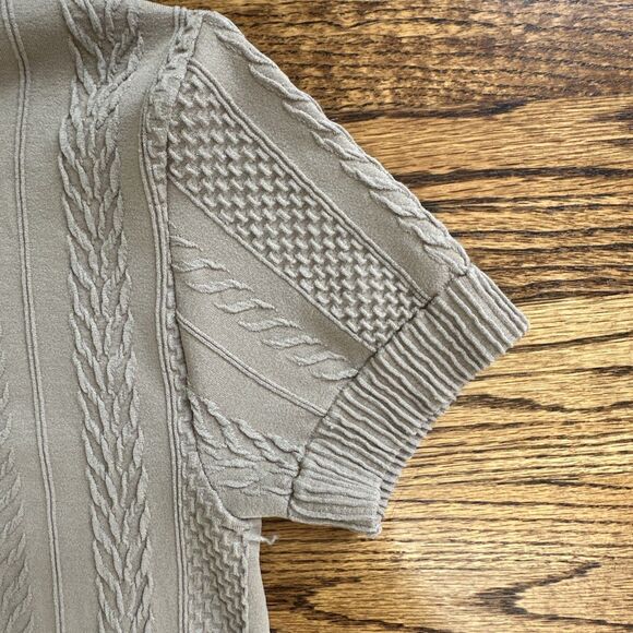 Women's Soho Lady Black Tan Bodysuit Ribbed Short Sleeve Shirt Tops S/M - Lot 2 - Picture 6 of 9